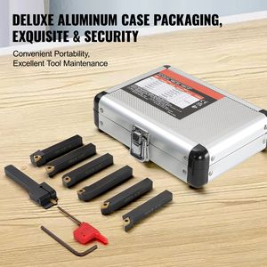 Set di 7 Utensili per Tornitura CNC da 3/8 di Pollice, Portautensili in Metallo per Lavori Pesanti con Inserti in Carburo Rivestiti in Titanio e Componenti del Cuscinetto - Product Image 3
