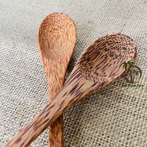 COCO-ECO Juego de Cubiertos Ecológicos Hechos a Mano de Madera de Coco Oscuro Vintage - Cuchara, Cuchillo, Tenedor, Certificado CE/UE, Origen Vietnam - Product Image 1