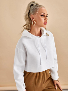 Sudadera con Capucha Unisex Personalizada de Invierno, Oversize, de Algodón Grueso, Felpa Francesa, Ecológica, con Estampado, Estilo Crop Top - Product Image 4