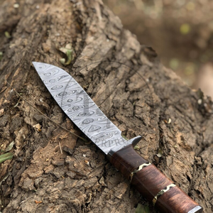 Cuchillo Bowie de Caza de Acero Inoxidable al por Mayor con Mango de Madera, Fijo, para Camping al Aire Libre, 58HRC, Personalizable, Garantía de 3 Años, Venta a Granel - Product Image 4