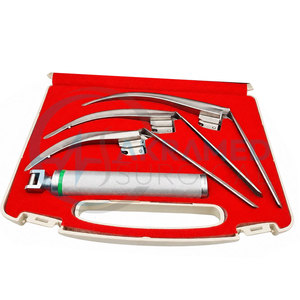Ensemble de laryngoscopes à fibres optiques certifiés CE McCoy, lames flexibles 2 3 4 5 avec poignée, kit médical réutilisable en acier inoxydable - Product Image 6
