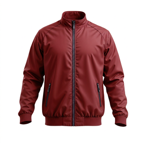 Blouson bomber léger violet personnalisé pour hommes et femmes – Veste coupe-vent décontractée à col montant et fermeture éclair - Product Image 5