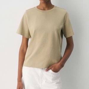 T-shirt en coton pour femme, doux, décontracté, coupe classique, manches courtes, col rond, fabricant OEM ODM, vente en gros personnalisée, StyleFit - Product Image 1
