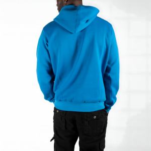 Sudadera con Capucha Azul Océano Brillante con Gráfico de Letras, Algodón Suave, Estilo Urbano, Corte Holgado y Atractivo para Jóvenes - Product Image 2