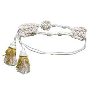 Aiguillette de poliéster ajustable y personalizable, ecológica, con diseño clásico, borlas de cordón de alambre táctico dorado. - Product Image 2