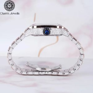 Charm_Jewells Women's Luxury Stainless Steel <b>Watch</b> 38mm Polygon Case <b>Diamond</b> Encrusted Analog Quartz Dial Fashion Jewelry - Product Image 3