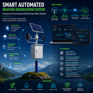 ESTACIÓN DE OBSERVACIÓN METEOROLÓGICA AUTOMATIZADA INTELIGENTE Solución de Monitoreo y Alerta Ambiental Continuo |   Servicios OEM/ODM Disponibles - Product Image 1