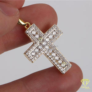 Handmade Faith Pendant With <b>Diamond</b> <b>Simulant</b> Cross Jewelry Design - Product Image 3