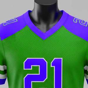 Ropa Deportiva, Jersey de Fútbol Americano de Manga Corta, Personalizable, Transpirable, Unisex para Adultos, de Alta Calidad - Product Image 4