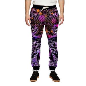 Men's Printed Sweatpants Sublimation Design Elastic Waist Casual Joggers Lightweight Polyester Summer Wear - Product Image 1