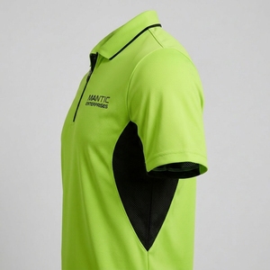 เสื้อเชิ้ตแขนสั้นผู้ชายผ้าปิเก้คอตตอน 100% ระบายอากาศ แห้งเร็ว สีพื้นเรียบ ติดกระดุม  แบบทางการ ปรับแต่งได้ เหมาะสำหรับกอล์ฟและกีฬา - Product Image 4