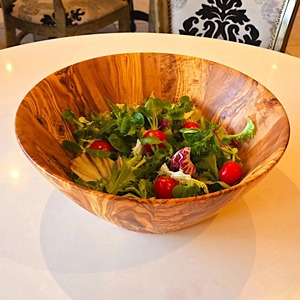 Tazón de Madera de Tono Natural con Acabado Cálido, Tazón Decorativo para Servir en la Mesa del Comedor, para Servir Frutas y Ensaladas en la Cocina y para Regalos - Product Image 4
