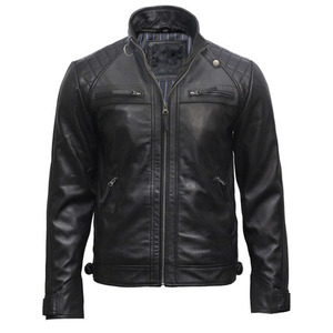 2026 Latest Fashion Men's Stand Collar Leather Jacket Breathable <b>Fur</b> <b>Trim</b> Sherpa Lining Simple Casual Design High Street Winter - Product Image 5