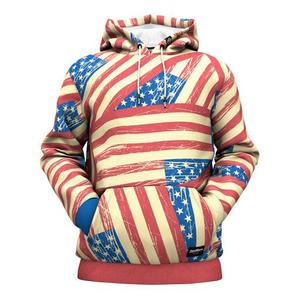Sweat-shirt à capuche pour homme avec imprimé drapeau américain, pull à capuche bleu en polyester tricoté, style automne, sweat-shirt à sublimation pour homme - Product Image 5