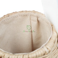 Porte-vin en rotin avec couvercle PC en osier bouteille de vin pique-nique sac fourre-tout panier de rangement élégant pour une utilisation en cuisine