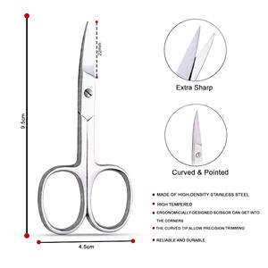 Ciseaux de toilettage polyvalents avec ciseaux à ongles en acier inoxydable Lame courbée durable et tranchante - Product Image 6