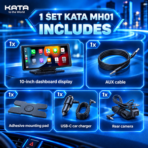 Pantalla para Auto KATA VINA de 10 Pulgadas con Cámara para Auto de 12MP, CarPlay Inalámbrico y Android Auto, AUX, FM, Bluetooth, WIFI, GPS - Product Image 6