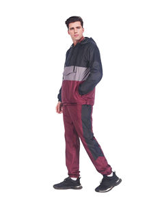 Stylish Windbreaker Set For Men With High Collar And Contrast Panels Windproof And Water Resistant Windbreaker Suit - Product Image 3
