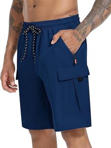 Men <b>Cargo</b> <b>Shorts</b> Drawstring Waist Quick Dry <b>Lightweight</b> Stretch Bermuda <b>Short</b> for Outdoor Casual Wear - Product Image 1