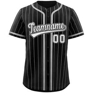 Camisetas de Béisbol al Por Mayor, Personalizadas, Transpirables, de Malla de Poliéster/Algodón, con Cuello Mandarín, Doble Correa, Tallas Grandes - Product Image 3