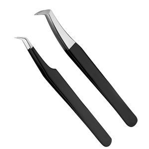 Nouvel ensemble d'outils de beauté multifonctionnels en acier inoxydable pour cils, pinces professionnelles pour faux cils, prise en main parfaite, personnalisable - Product Image 4