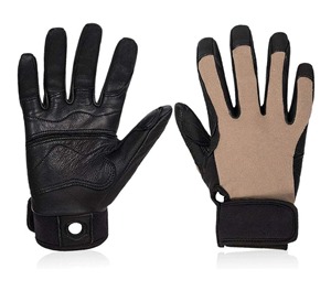 Guantes de rescate al por mayor de cuero de cabra para descenso rápido, guantes tácticos de repelencia rápida - Product Image 3