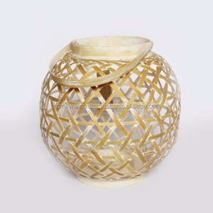 <b>Cheap</b> Wholesale Rustic Durable Bamboo <b>Candle</b> Holders High Quality Sustainable Lanterns for Home Decoration - Product Image 4