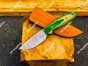 Factory Direct Custom Handmade Damascus Steel Razor <b>Sharp</b> Drop Point Camping Skinner <b>Knife</b> Fixed OEM Customizable Pakka Wood - Product Image 3