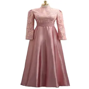Abaya – robe élégante en Satin pour femmes musulmanes, couleur unie, manches longues, vêtements islamiques, dubaï, turquie, Oman - Product Image 1