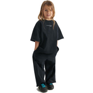 Ensembles de vêtements pour filles, t-shirts de haute qualité, été, 100% coton jersey, couleurs unies, ensembles 2 pièces (t-shirt et pantalon), logo personnalisé - Product Image 6