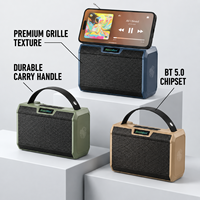 Haut-parleur portable LN-5216MINI avec support de téléphone, antenne télescopique, radio FM, audio puissant 10W, appairage TWS, vente en gros