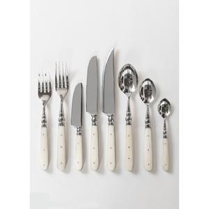 Ensemble de couverts en acier inoxydable avec manche en os blanc au design attrayant, écologique, pour la cuisine et la salle à manger - Product Image 1