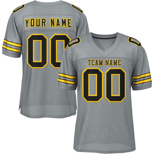 Maillot de football américain personnalisé pour femme, blanc et bleu, col en V, manches courtes, maille respirante, impression par sublimation, nom de l'équipe, n'importe quel nom 00 - Product Image 4