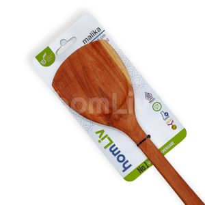 Spatule en bois de teck Malika, écologique, durable, sans peinture ni vernis, halal, personnalisable, extra longue, OEM. - Product Image 4