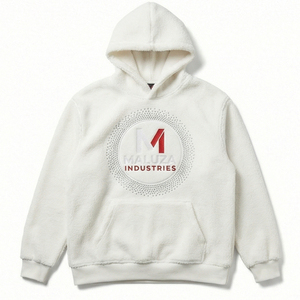 Sweat à capuche d'hiver en coton 100% enduit ONYX de qualité supérieure, MALUZA Industries, logo empilé, streetwear urbain, pull-over, mode européenne - Product Image 1