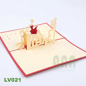 Custom Printed Love Text 3D Pop-Up Die-Cut Wedding Invitation Card Envelope <b>Handmade</b> <b>Paper</b> Cutting Couples Christmas Occasions - Product Image 2