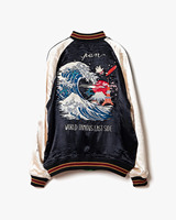 Veste bomber en satin 100% polyester pour femme, broderie personnalisée avec logo, couleur personnalisée, col montant, idéale pour l'hiver, meilleur prix