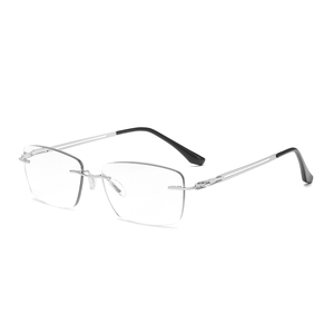 Gafas Unisex Rectangulares Sin Montura, Anti Luz Azul, de Alta Calidad, con Patillas Metálicas y Lentes de PC, Ligeras, Nueva Llegada RTS - Product Image 3