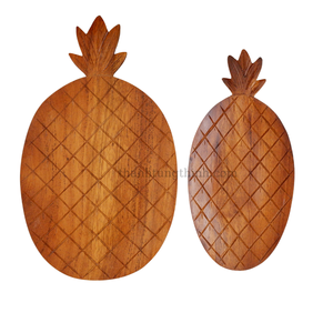 Plateau en bois naturel en forme d'ananas, écologique, antibactérien, sûr pour les aliments, décoration pour la cuisine et le salon, fabriqué au Vietnam - Product Image 2