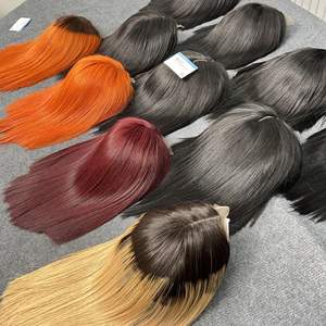 Venta al por mayor 100% de extensiones de cabello humano recto hueso sedoso Peluca de la mejor calidad sin enredos sin desprendimiento gran stock disponible color teñido - Product Image 3