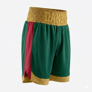 Shorts de boxe unisexes DANZY, bleu marine et blanc, séchage rapide, polyester, MMA, Muay Thai, entraînement, combat, coupe régulière pour adultes - Product Image 3