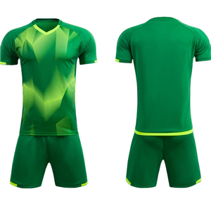 Uniforme de Fútbol Personalizable al por Mayor - Uniforme de Fútbol Sublimado con Detalles en Verde Neón - Ropa Deportiva de Poliéster de Secado Rápido para Fútbol - Product Image 1