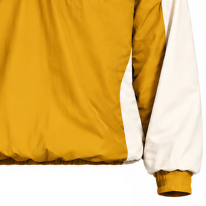 Mens Mustard <b>Yellow</b> Neutral Contrast Windbreaker <b>Hoodie</b> Lightweight Quarter Zip Pullover Casual Outdoor Training Jacket - Product Image 6