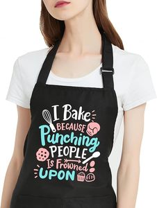 <b>Funny</b> Baking <b>Apron</b> <b>for</b> <b>Women</b> with Pockets Water Resistant Cooking <b>Apron</b> Casual Style Four Seasons Use - Product Image 2