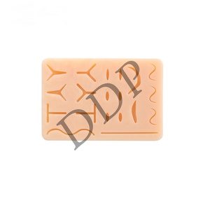 Almohadilla de sutura de piel personalizada DDP, almohadilla de sutura barata, modelo de piel de entrenamiento médico de silicona con 20 heridas precortadas para práctica médica - Product Image 2