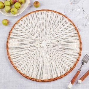 Cane webbing charger plates rattan dinner place <b>mat</b> table <b>mats</b> top quality handweave placemat - Product Image 5
