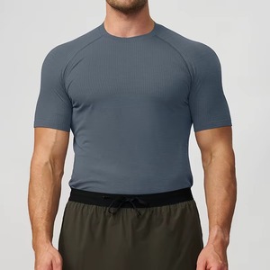 Custom Muscle Fit <b>Compression</b> <b>Shirt</b> Manufacturer Athletic Gym T <b>Shirt</b> Moisture Wicking Embroidery Printing OEM Supplier - Product Image 4