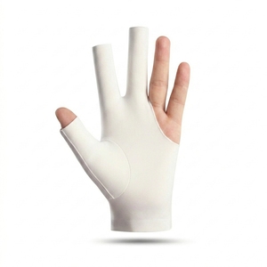 Guantes de Billar Profesionales Ligeros y Duraderos con Dedos Descubiertos, Transpirables, de Tres Dedos, para Snooker, Mano Derecha, Tipo Mariposa, Unisex - Product Image 3