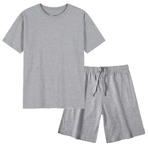 Ensemble décontracté d'été personnalisé pour homme 2026 – T-shirt à manches courtes et short 2 pièces respirant imprimé grande taille 100 % coton séchage rapide - Product Image 1