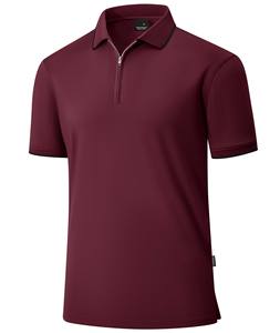 Polo de manga corta con cremallera para hombre, de alta calidad, tela de algodón de 210 GSM, ropa elegante para verano, directo de fábrica, MOQ bajo, OEM - Product Image 2